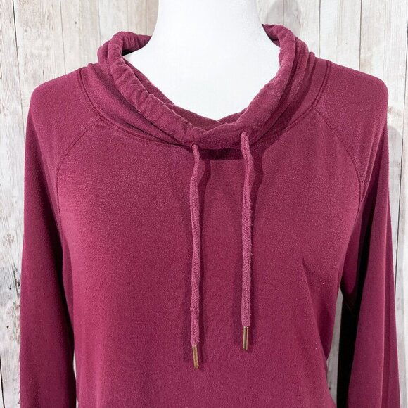 Women's Isabel Long Sleeve Maternity Sweatshirt | Dark Red | Cowl Neck | Medium - Picture 5 of 10